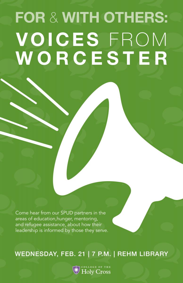For and With Others: Voices from Worcester 11 x 17 Poster Example