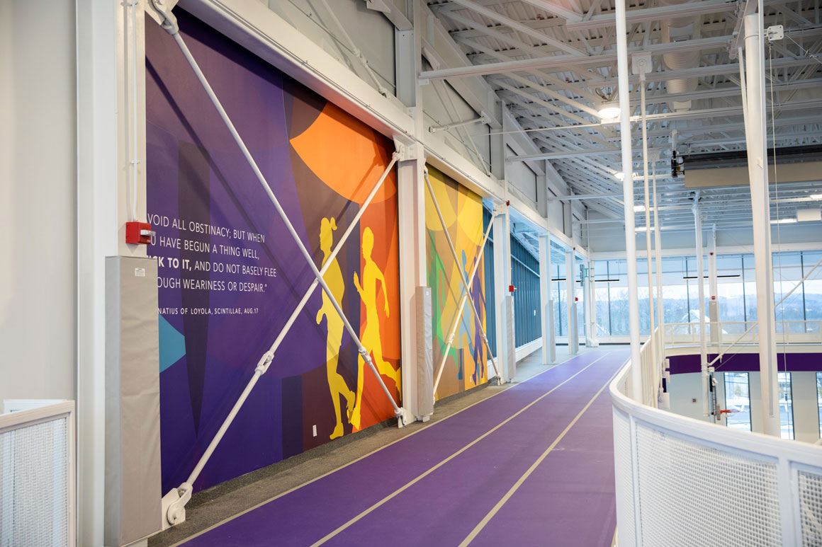 Track in the Joanne Chouinard-Luth Recreation and Wellness Center