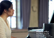 Xiny Wang '20 playing the piano