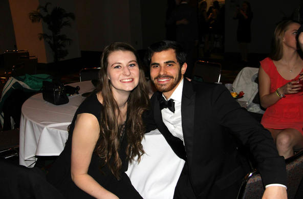 two students at 100 days ball