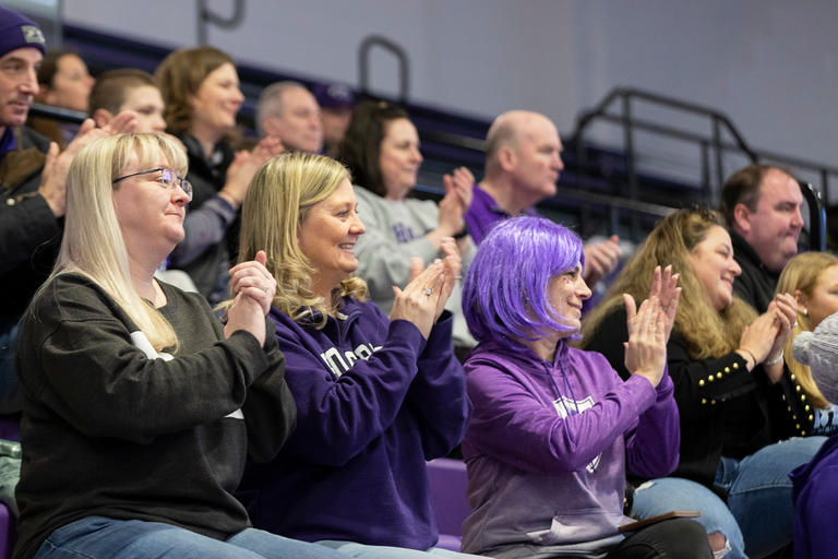 Holy Cross fans cheering