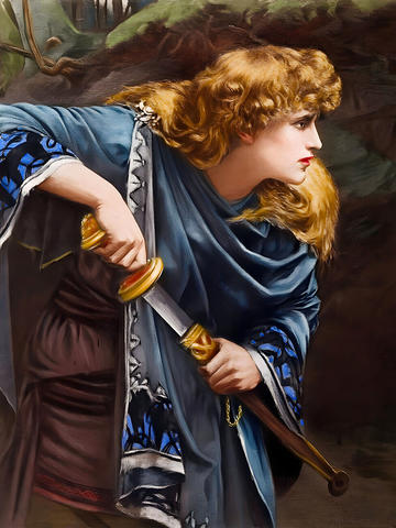 Image of Cymbeline as a warrior.