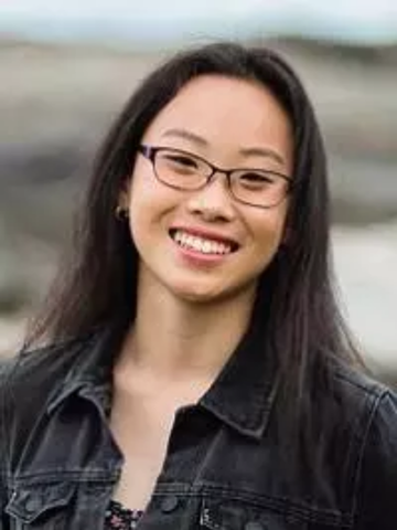 young woman in a black shirt