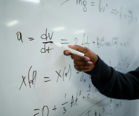 math equations on a white board